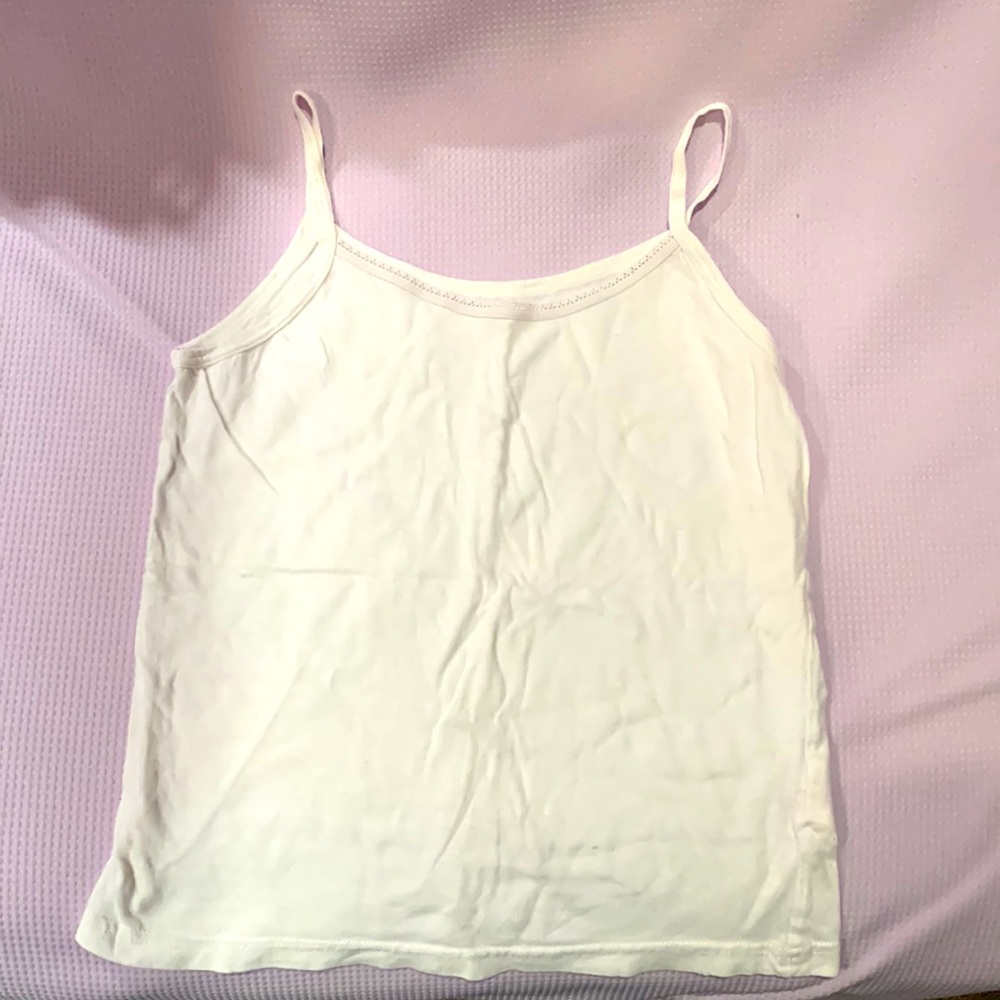 Young girls white tank top